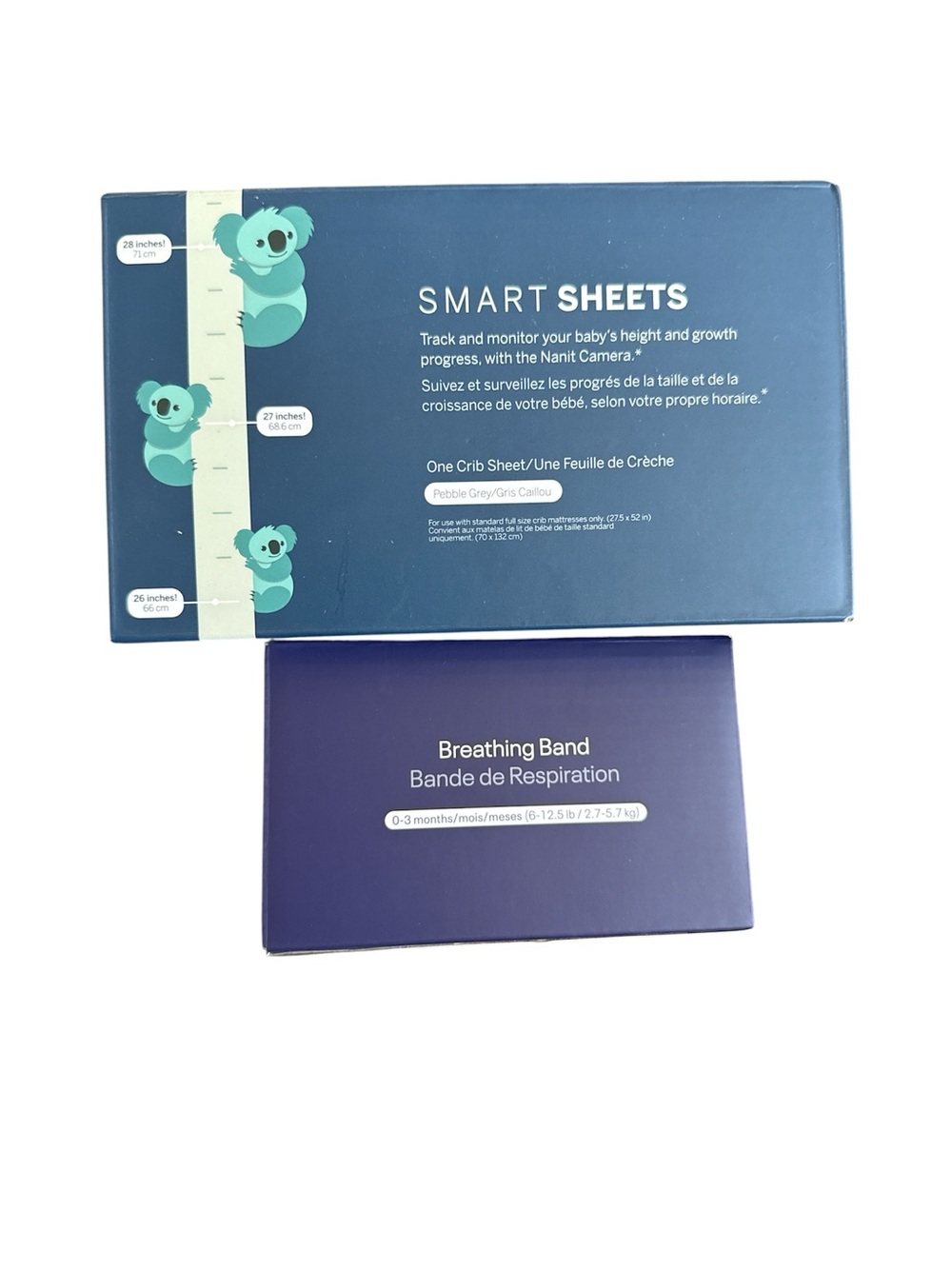 NWT - Nanit Smart Sheets Crib Sheet & Nanit Breathing Band 0-3 months